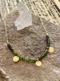 Green Tourmaline Charm Necklace