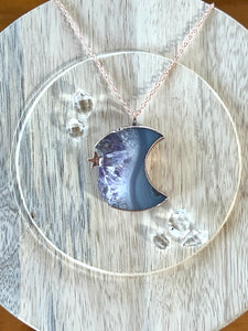 Crystal Crescent Moon Necklace