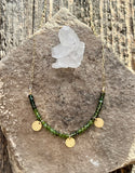 Green Tourmaline Charm Necklace