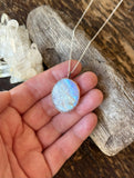 Carved Flower Moonstone Necklace