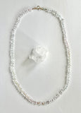 Quartz & Rainbow Silk Necklace