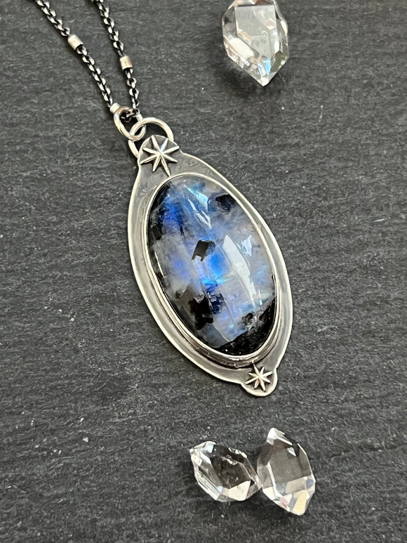 Starry Moonstone Necklace