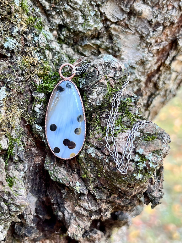 Polka Dot Agate Necklace