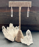 Raw Quartz Crystal Earrings