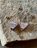 Amethyst Crystal Edge Earrings