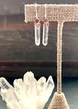 Raw Quartz Crystal Earrings