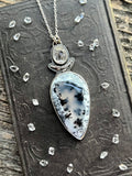 Dendritic Opal & Herkimer Diamond Necklace