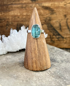 Aqua Kyanite Ring