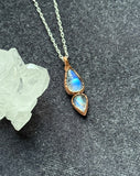 Double Moonstone Necklace