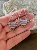 Amethyst Crystal Edge Earrings