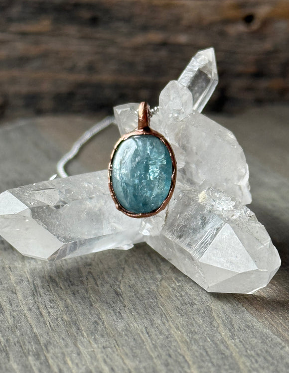 Aqua Kyanite Necklace