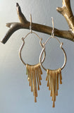 Sterling & Brass Fringe Earrings